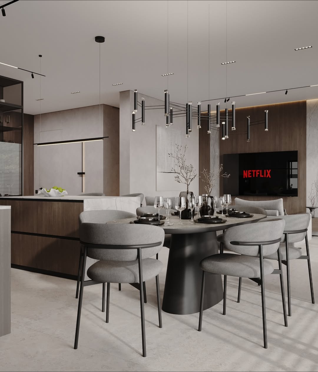 Apartment Interior 75 m² —  Warm Modern